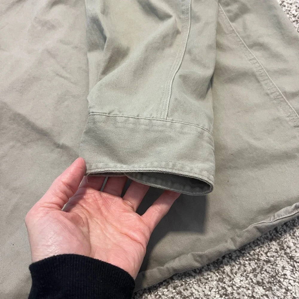 Wrangler Riggs Workwear Button Down Shirt Khaki Cotton Work Shirt Mens - Picture 11 of 12